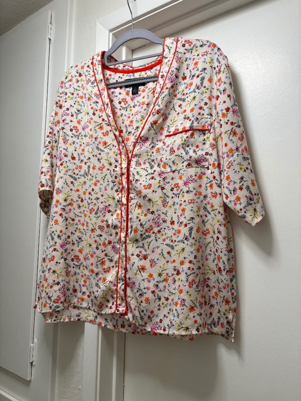 Room Service floral pajama top - size large
